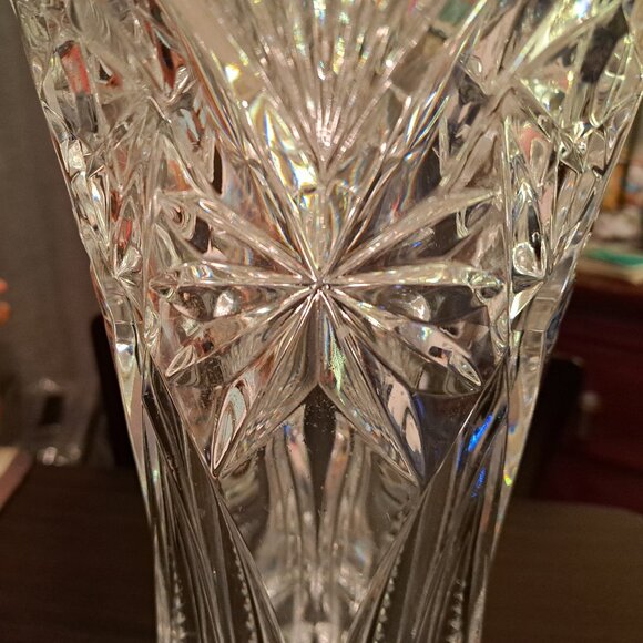 Vintage JG Durand Lead Crystal Blown Glass Vase - 8 3/4¨ Tall. - Picture 6 of 7